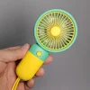 Mini handheld USB rechargeable fan with detachable base multicolor portable desk and hand fan